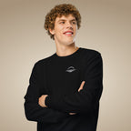 Minimal men’s organic cotton jumper in black, made to order