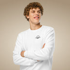 Minimal men’s organic cotton jumper in white, made to order