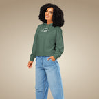 Minimal women’s organic cotton hoodie jumper in green bay, made to order